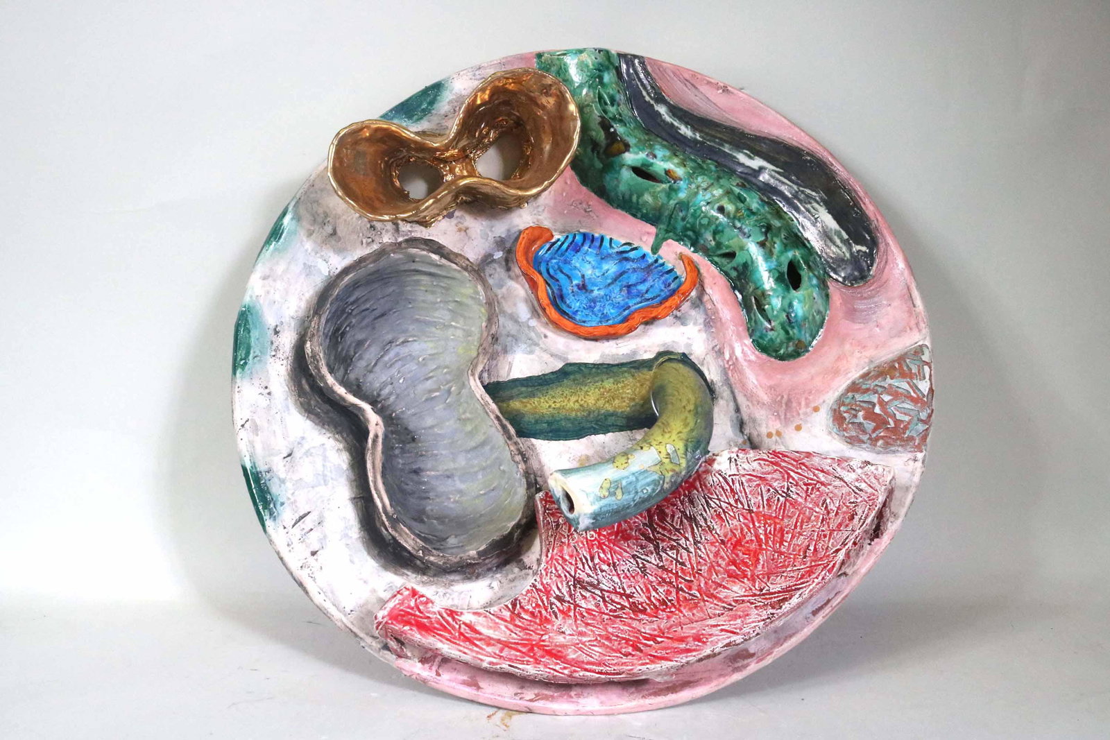 Patrick Loughran, Glazed Platter, 'Peep' (1 of 8)