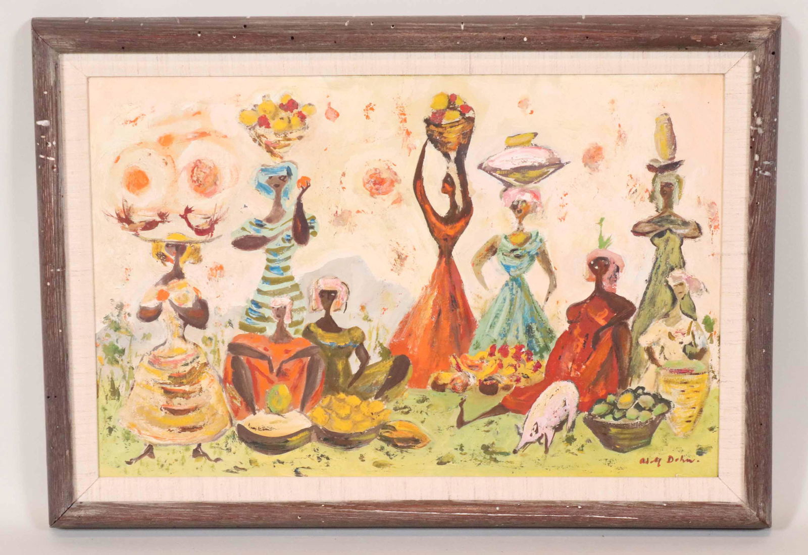 Adolf Arthur Dehn, 'Nine Girls and a Pig' (1 of 8)