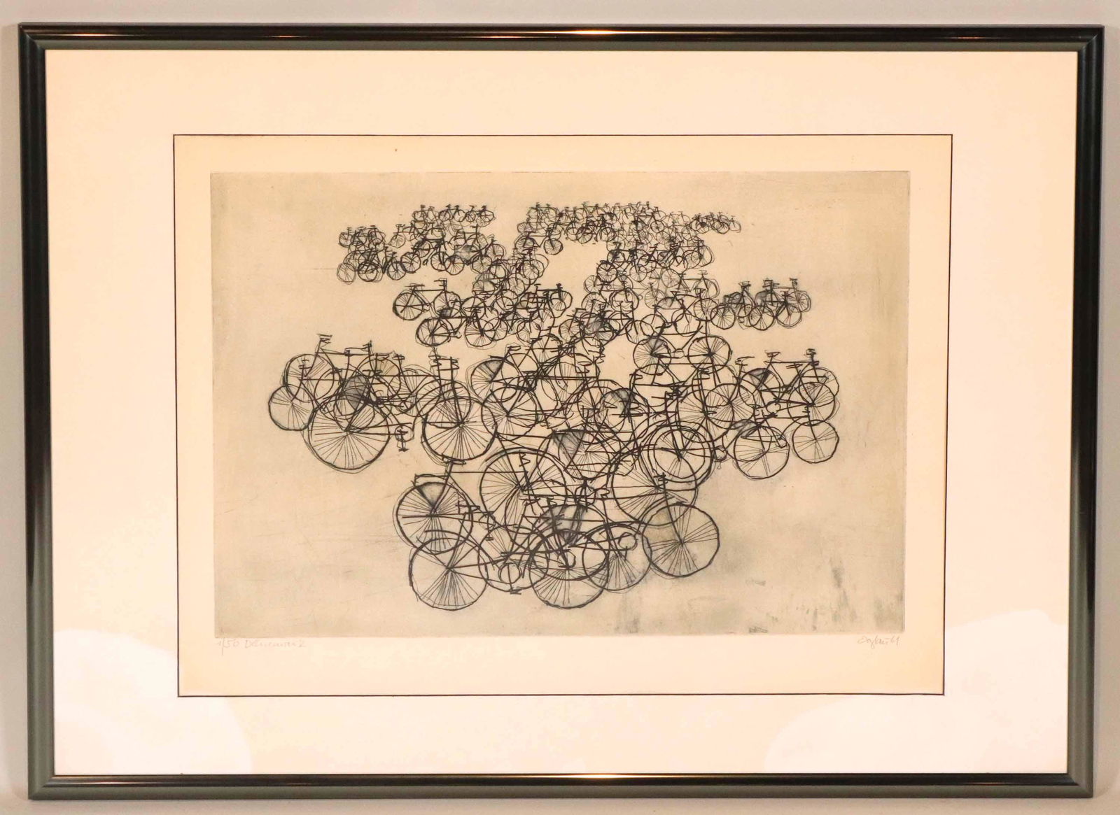 Eglan, Etching, 'Bicycles, Danemark' (1 of 11)