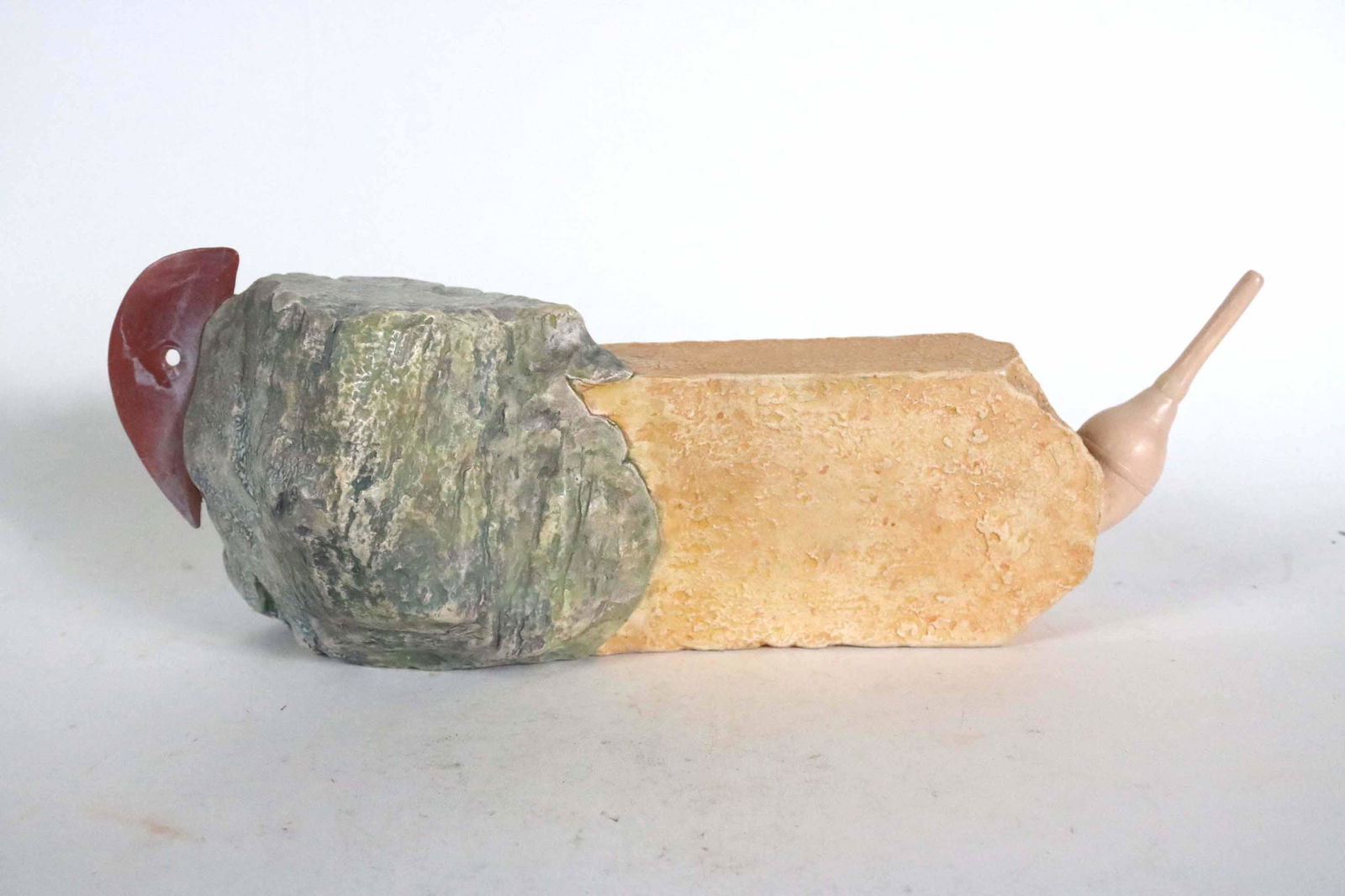 David Furman, 'Carnel', 1977: (American, b. 1945) painted ceramic sculpture, signed on underside "David Furman" and dated '77 6"h x 5"w x 15-1/2"l Provenance: Property from the Collection of Stephen and Stephanie Alpert