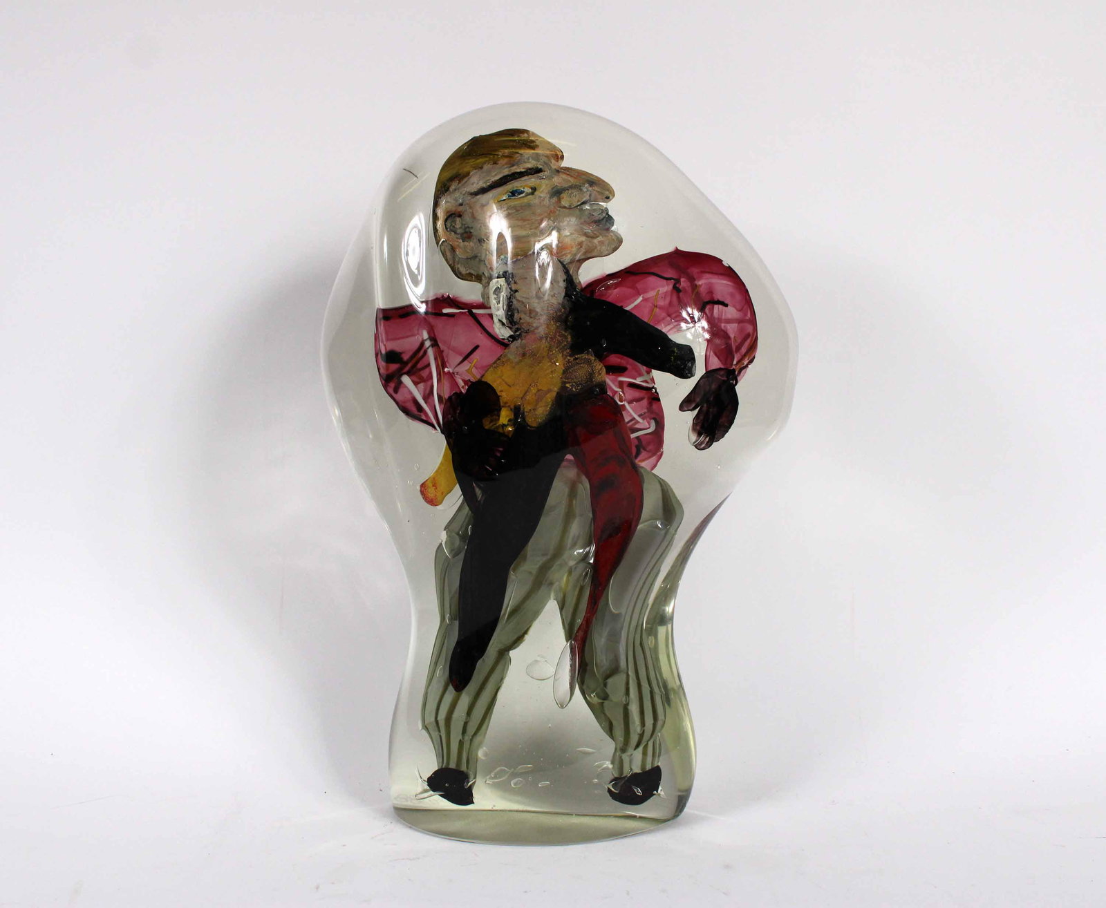 David Hopper, Blown Glass Sculpture, 'Dance': (American, b. 1946) 1988 Appx. 15-1/2"h x 10-1/2"w at widest Provenance: Heller Gallery, New York; Property from a Private New York City Collection