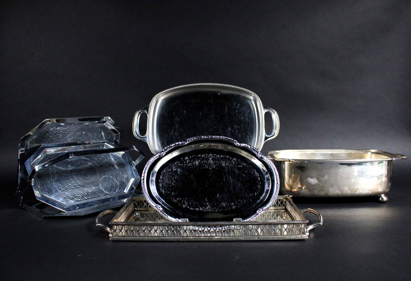 Five Silver Plated Serving Pieces (1 of 19)