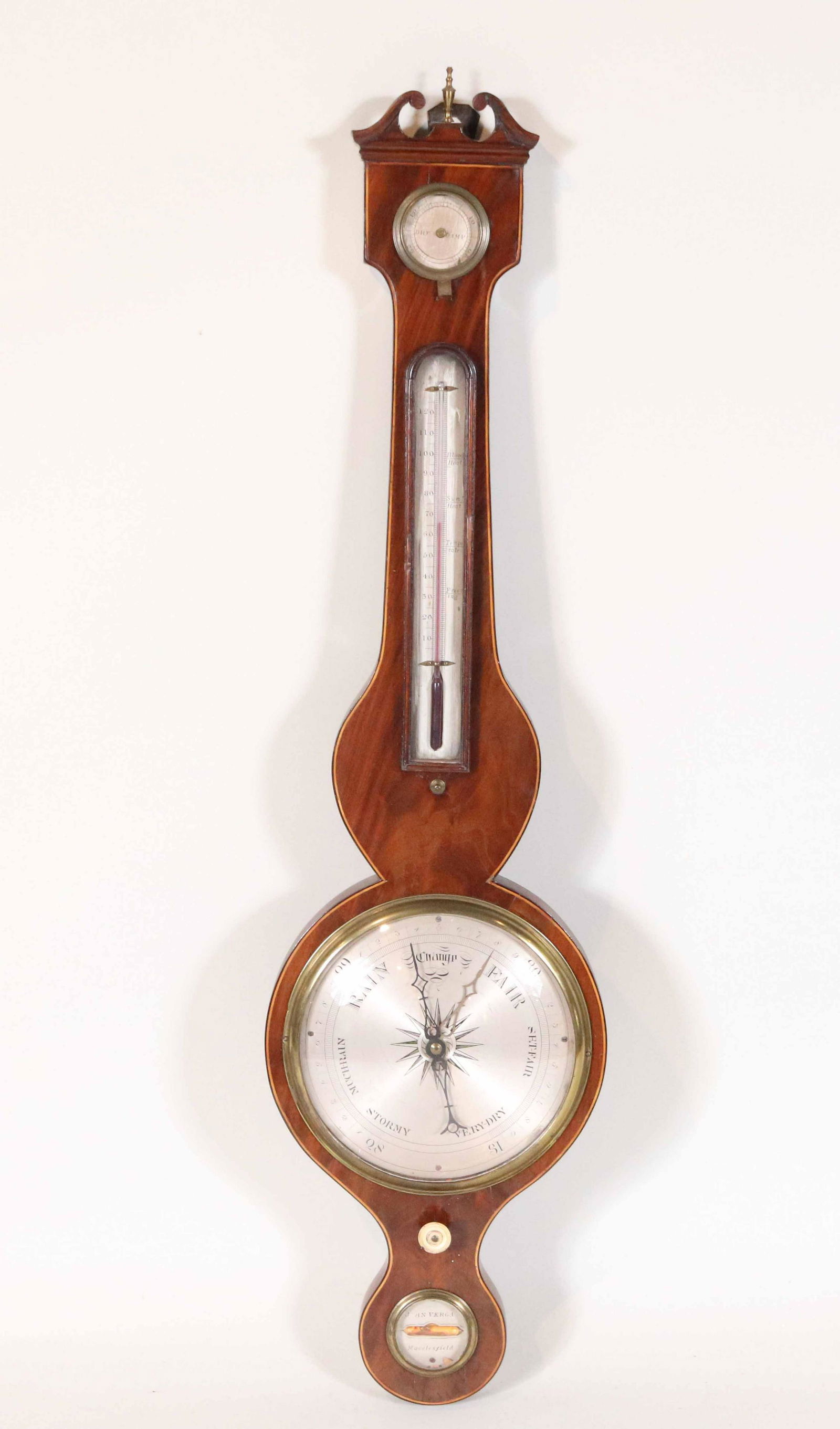Regency Inlaid Mahogany Banjo Barometer (1 of 12)
