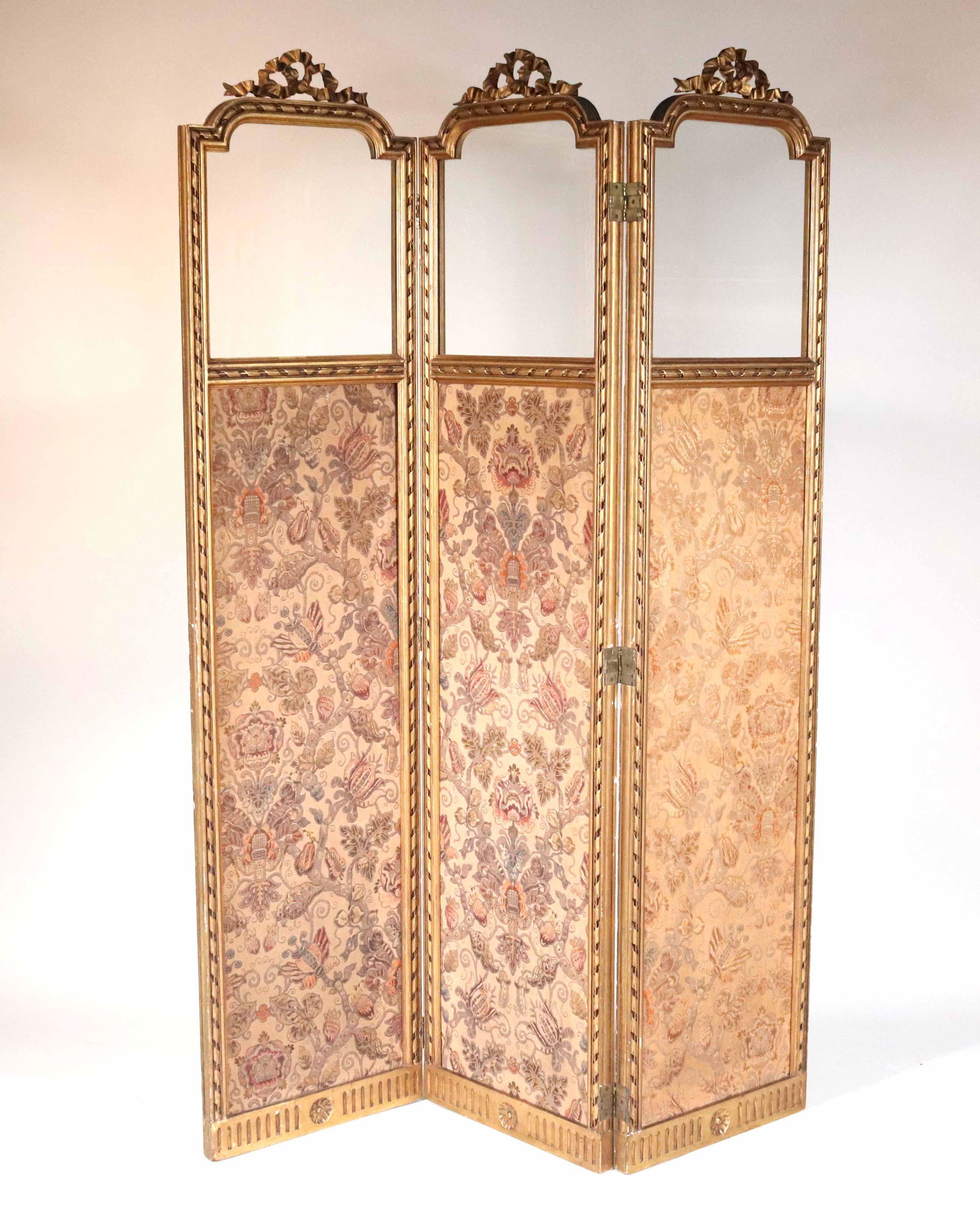Louis XV Style Giltwood Three Panel Screen (1 of 9)