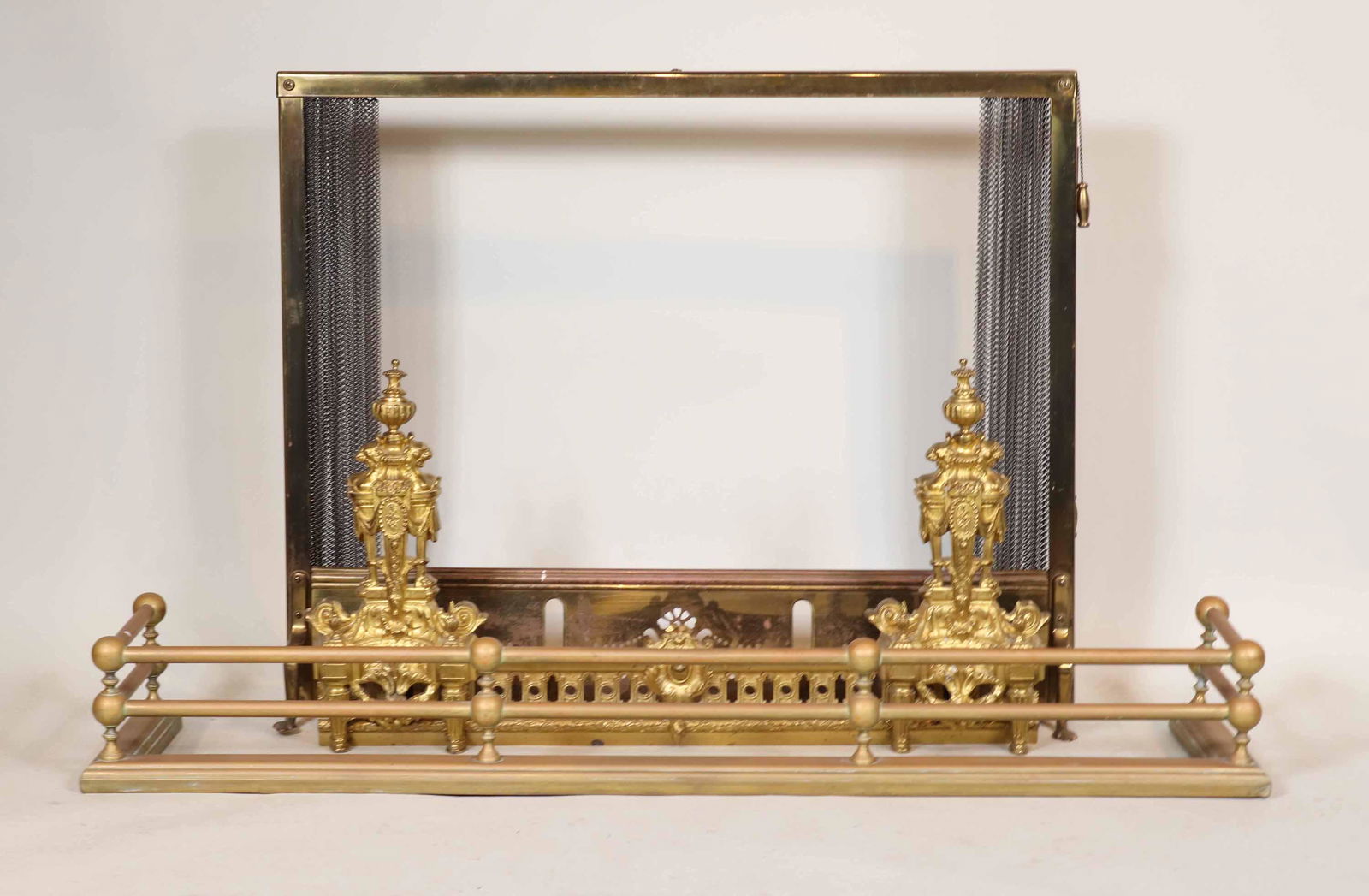 Group of Brass and Gilt-Metal Fireplace Equipment (1 of 7)