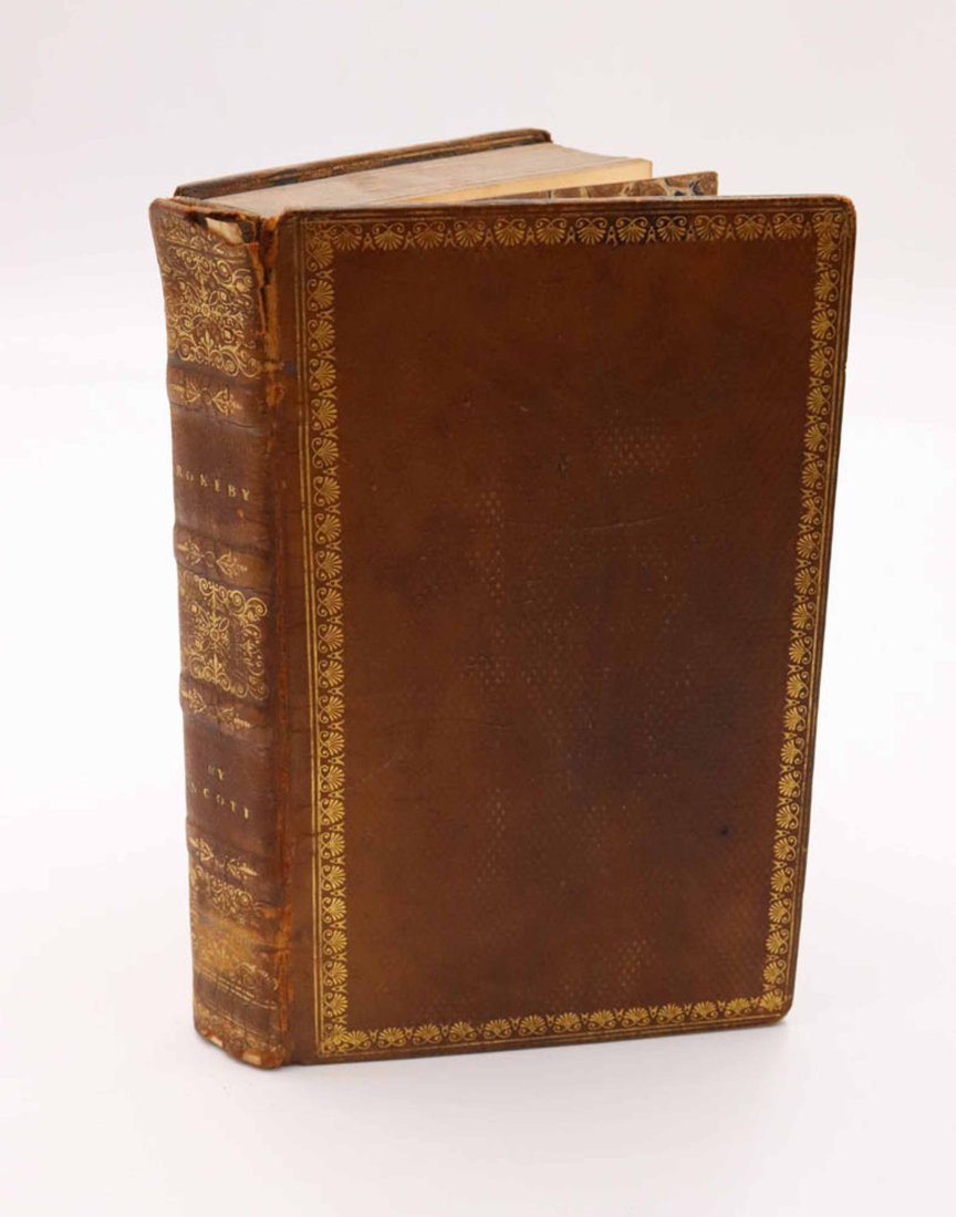 Walter Scott, 'Rokeby', 1813: 3rd ed., 8vo, full brown calf with marbled endpapers. Published by John Ballantyne & Co., Edinburgh, 1813 Overall in good condition, uniform foxing throughout Provenance: By descent, Bishop, Peabody,