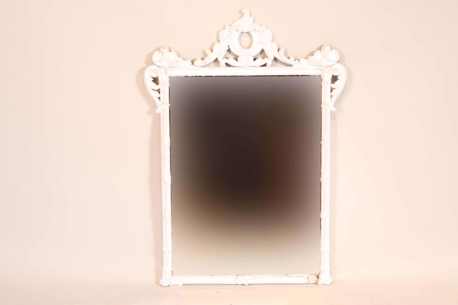 Rococo Style White Painted Looking Glass (1 of 9)