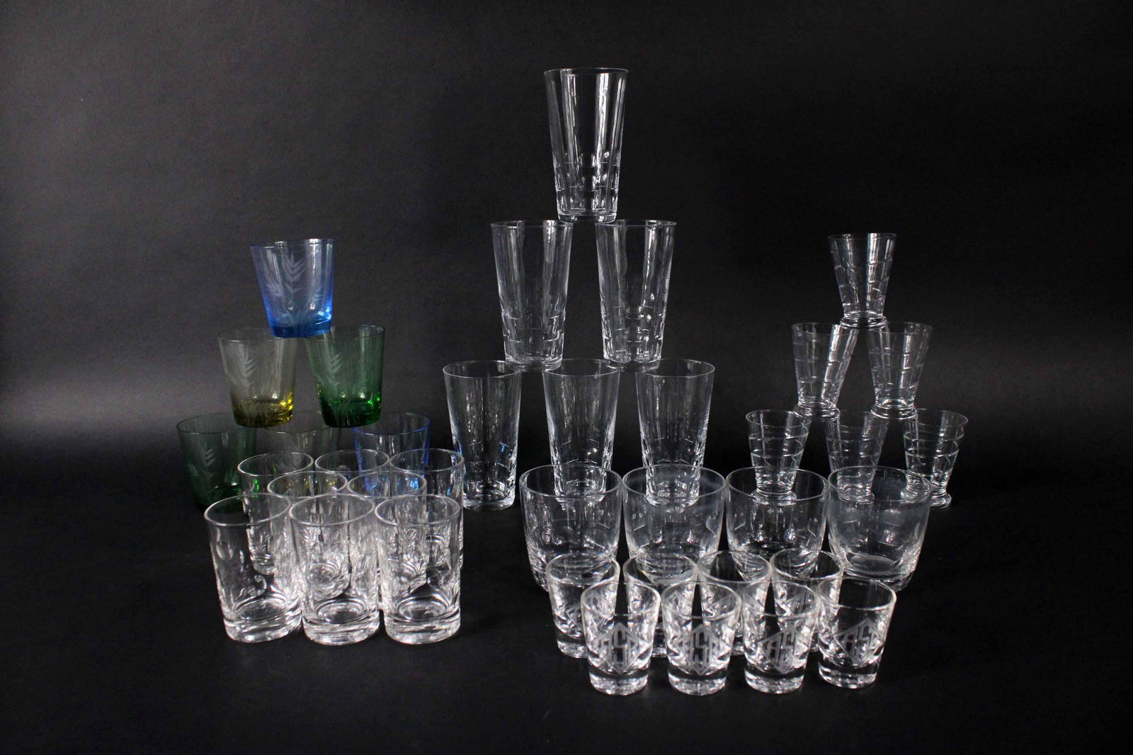 Six Modern Barware Multicolored Tumblers (1 of 8)