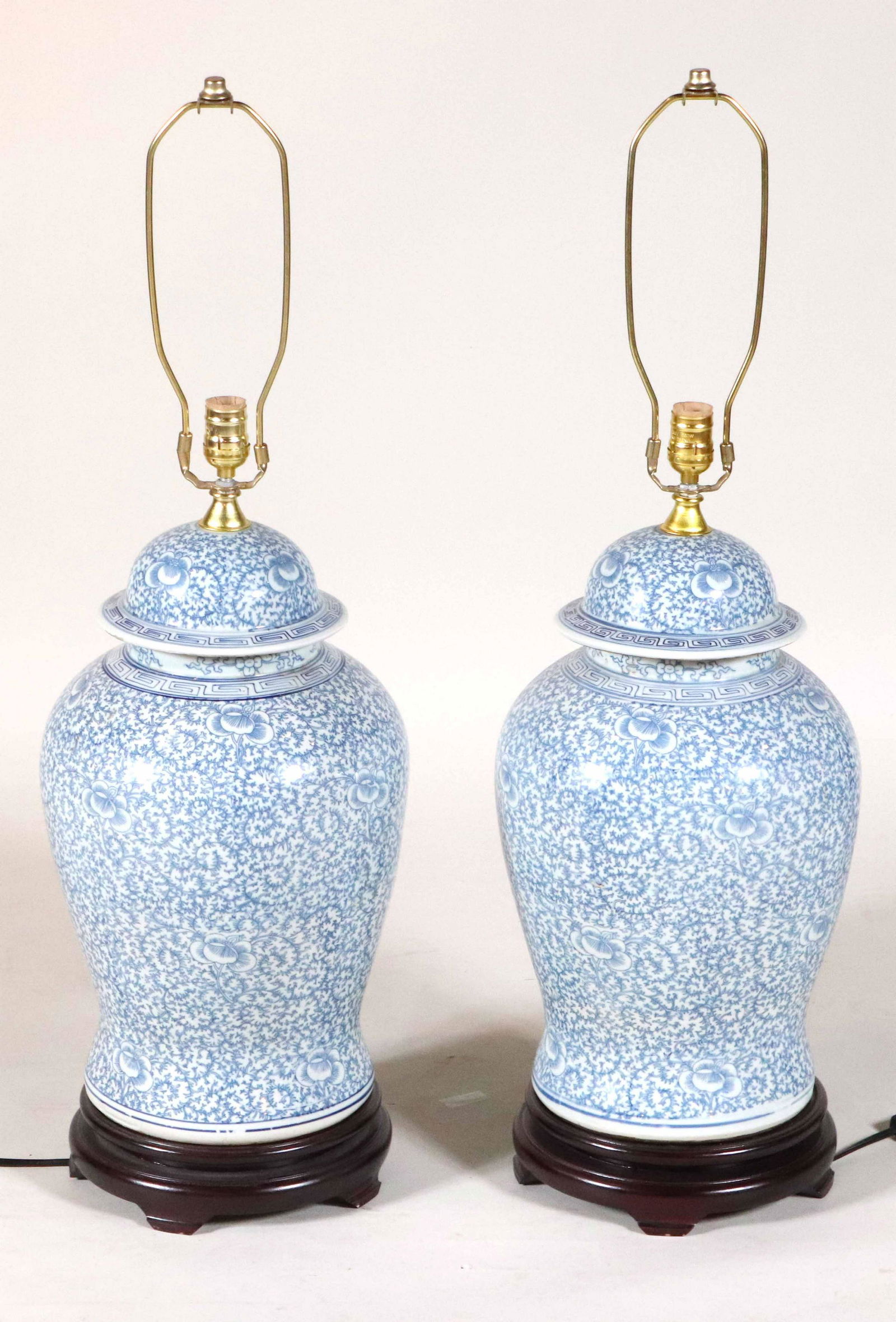 Pair of Chinese Blue &White Porcelain Ginger Jars (1 of 11)
