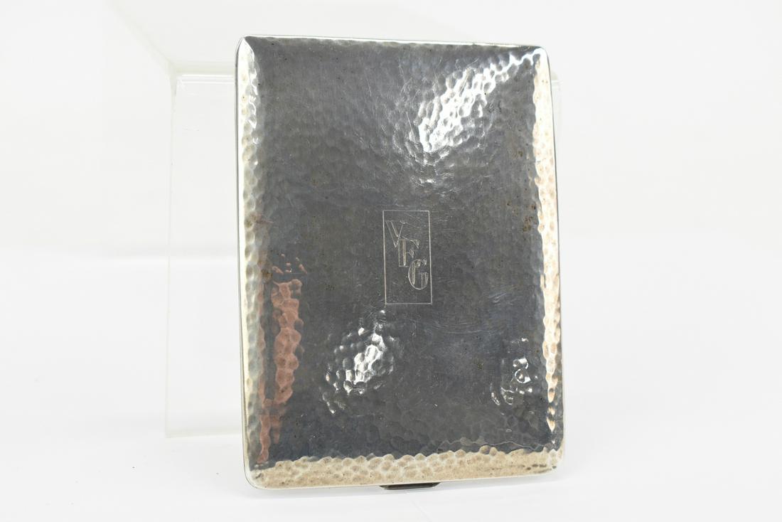 Sterling Silver Hand Hammered Cigarette Case (1 of 4)