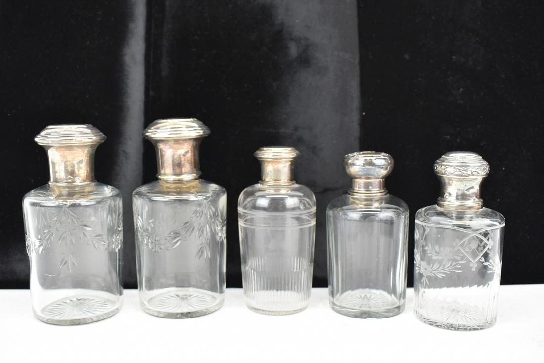 Five Assorted Cut Glass Scent Bottles (1 of 4)