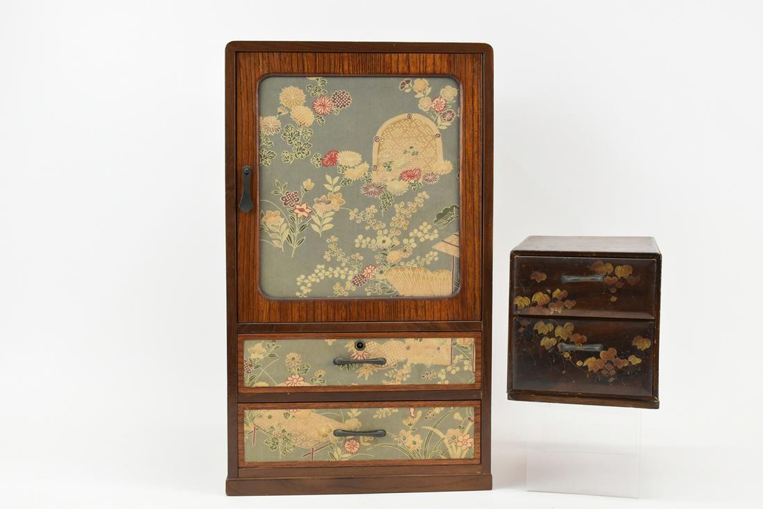 Group of Japanese Boxes: Group of Japanese Boxes, including jewelry boxes and tissue boxes, 5 pieces total