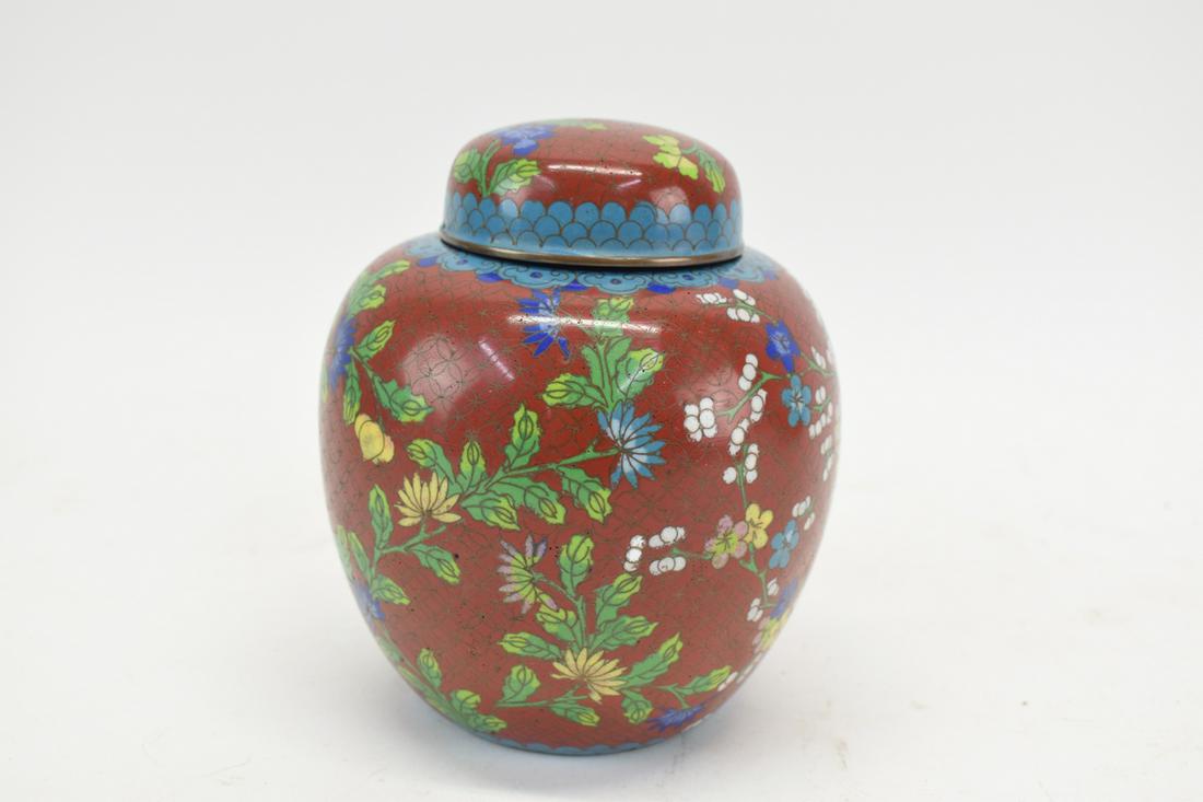 Chinese Cloisonne Covered Ginger Jar (1 of 6)