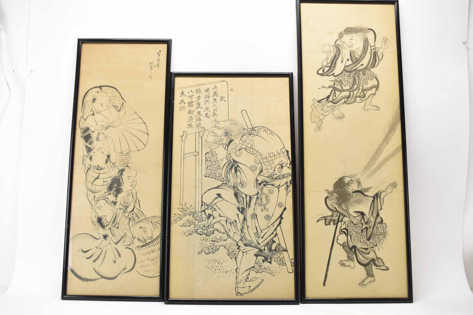 Three Oriental Watercolors in Like Frames (1 of 8)