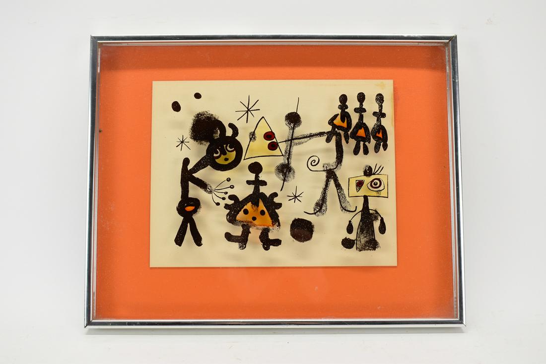 Lucid Lines Art on Glass of Joan Miro Painting (1 of 3)