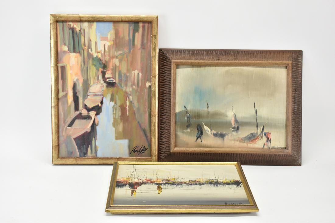 Three Assorted Framed Oil Paintings (1 of 8)