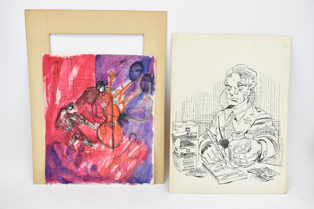 Maalox Doctor Ink Drawing by Maury Haykin (1 of 5)