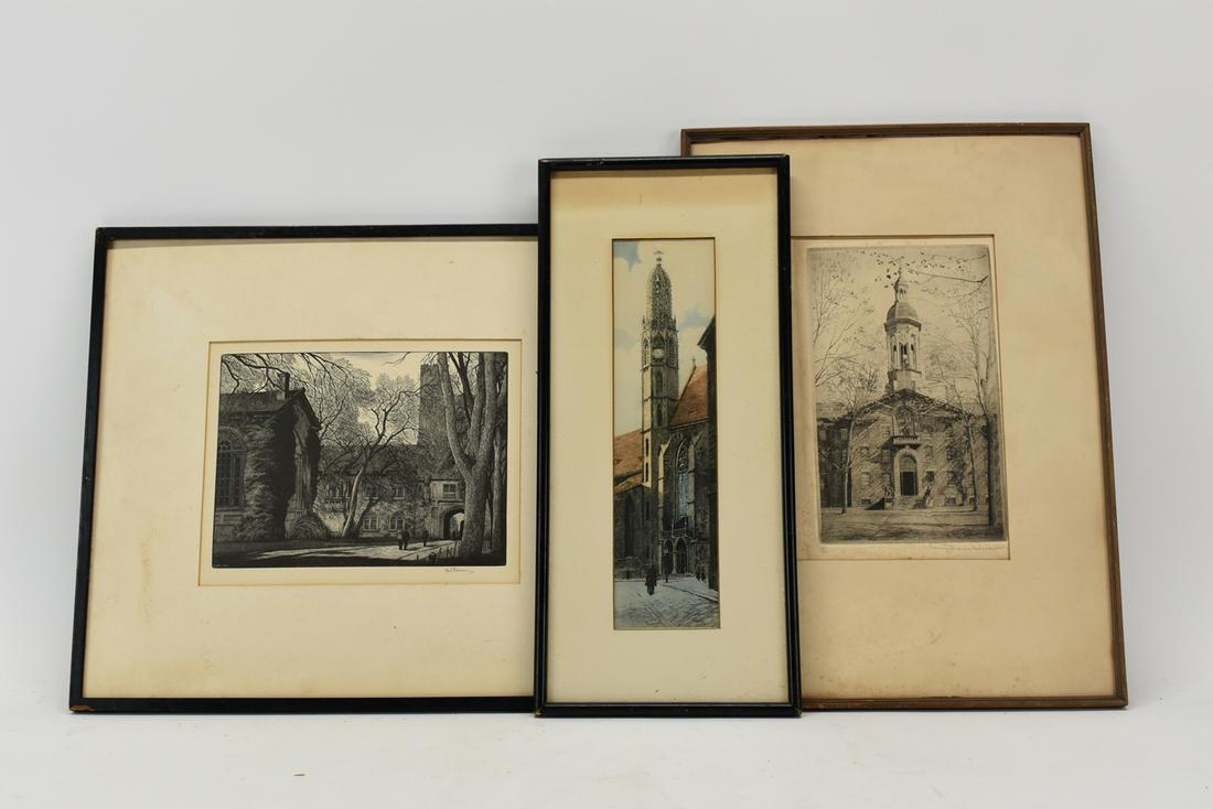 Three Assorted Vintage Architectural Engravings (1 of 7)
