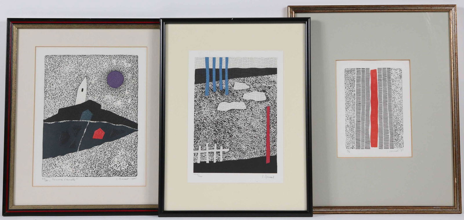 Three Luigi Spacal Etching and Aquatints (1 of 9)