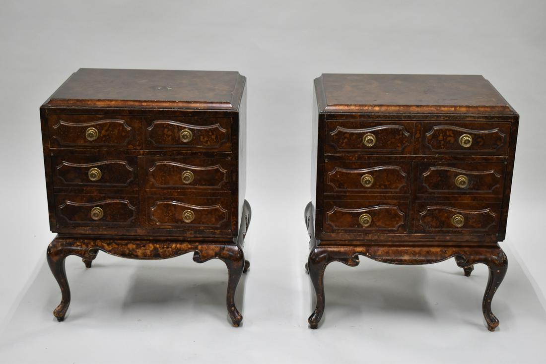 Pair of Painted Mocha Style Modern Side Cabinets (1 of 6)