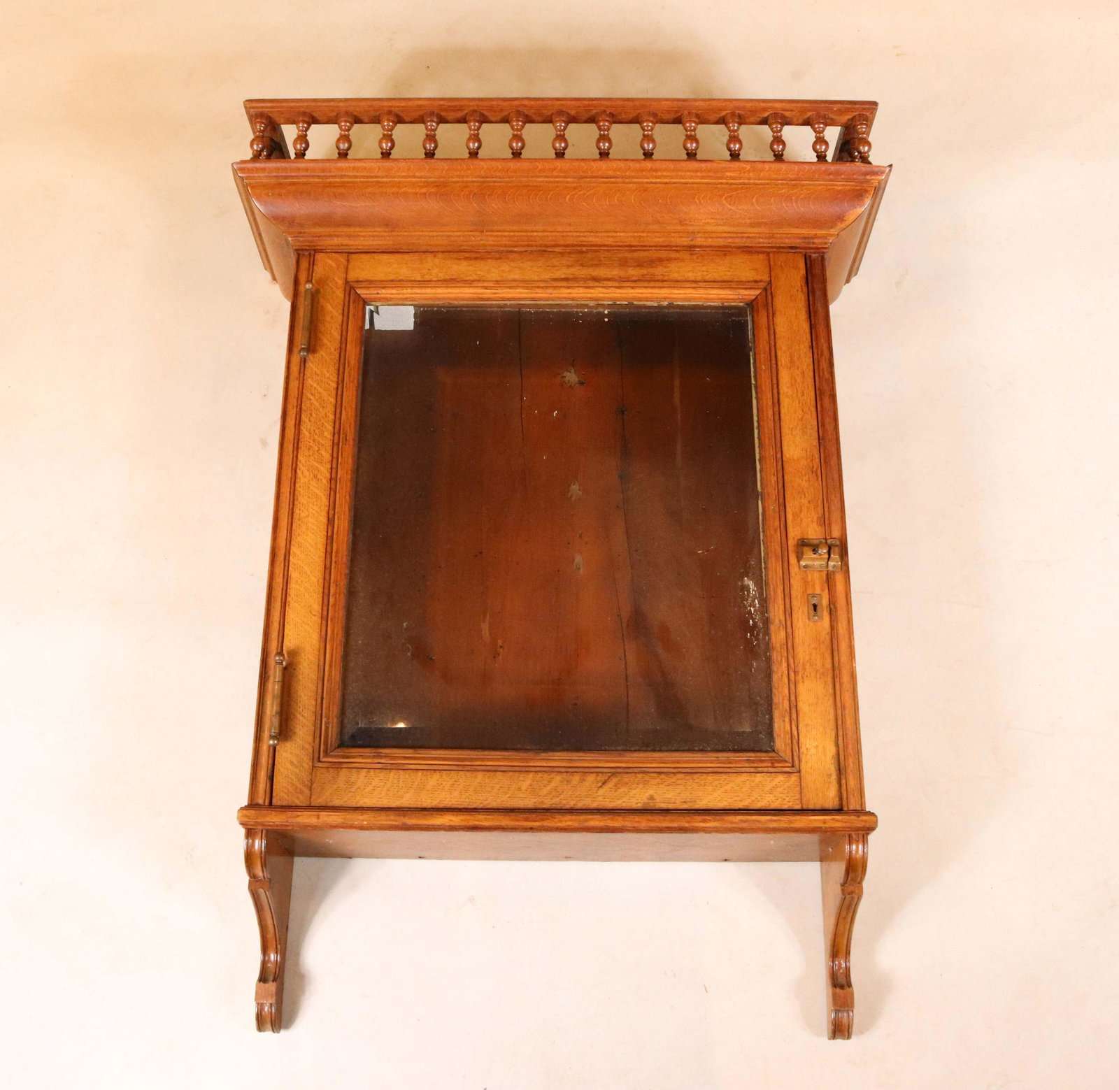 Victorian Oak Hanging Cabinet (1 of 12)