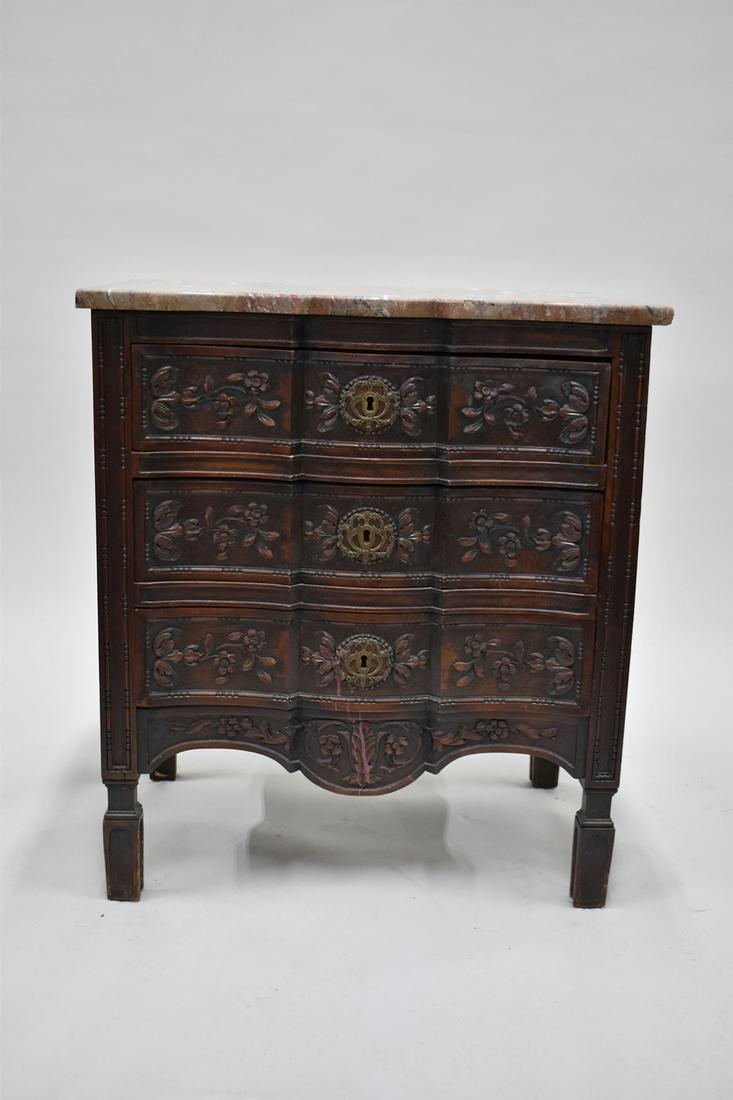 Provincial Style Marble Top Side Chest (1 of 10)