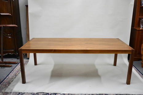 Warren Platner Lehigh Leopold Dining Table: Large Modern Lehigh Leopold for Warren Platner Dining Table resting on square legs Used condition wear/worn, surface distress Appx. 28-1/2"h x 39"w x 84"l