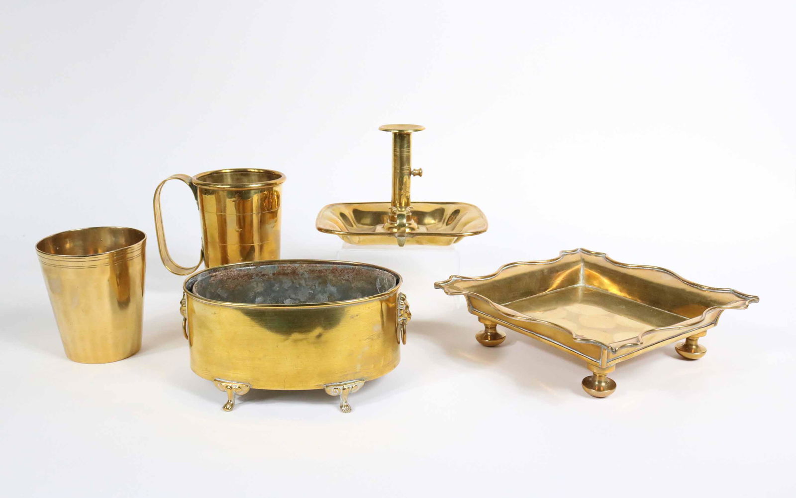 Group of 18th/19th C. Brass Table Articles (1 of 6)