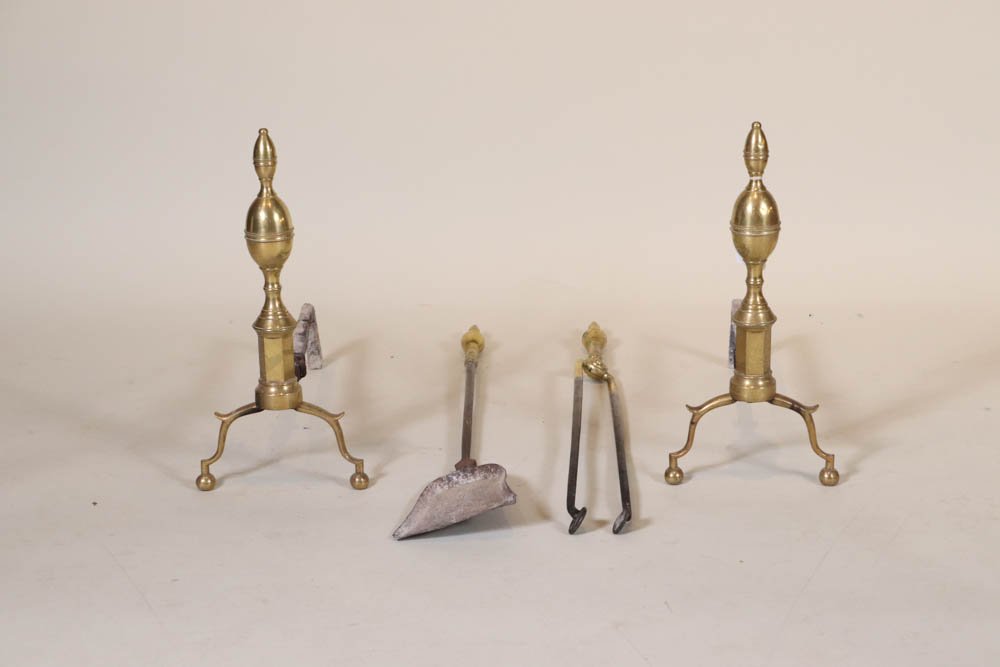 Pair of Federal Double "Lemon-Top" Andirons (1 of 5)