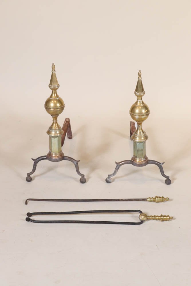 Pair of Federal Steeple-Top Andirons (1 of 8)