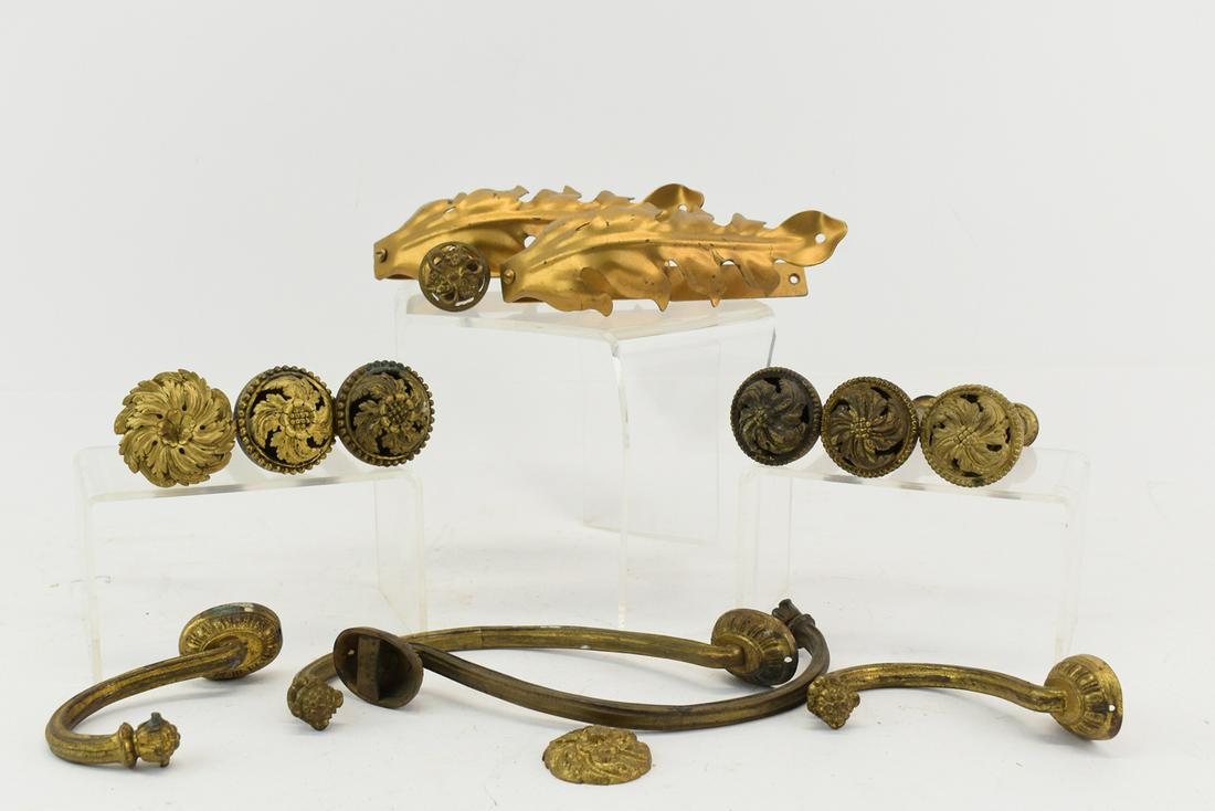 Group of Assorted Metal Curtain Gilt Tie Backs (1 of 7)