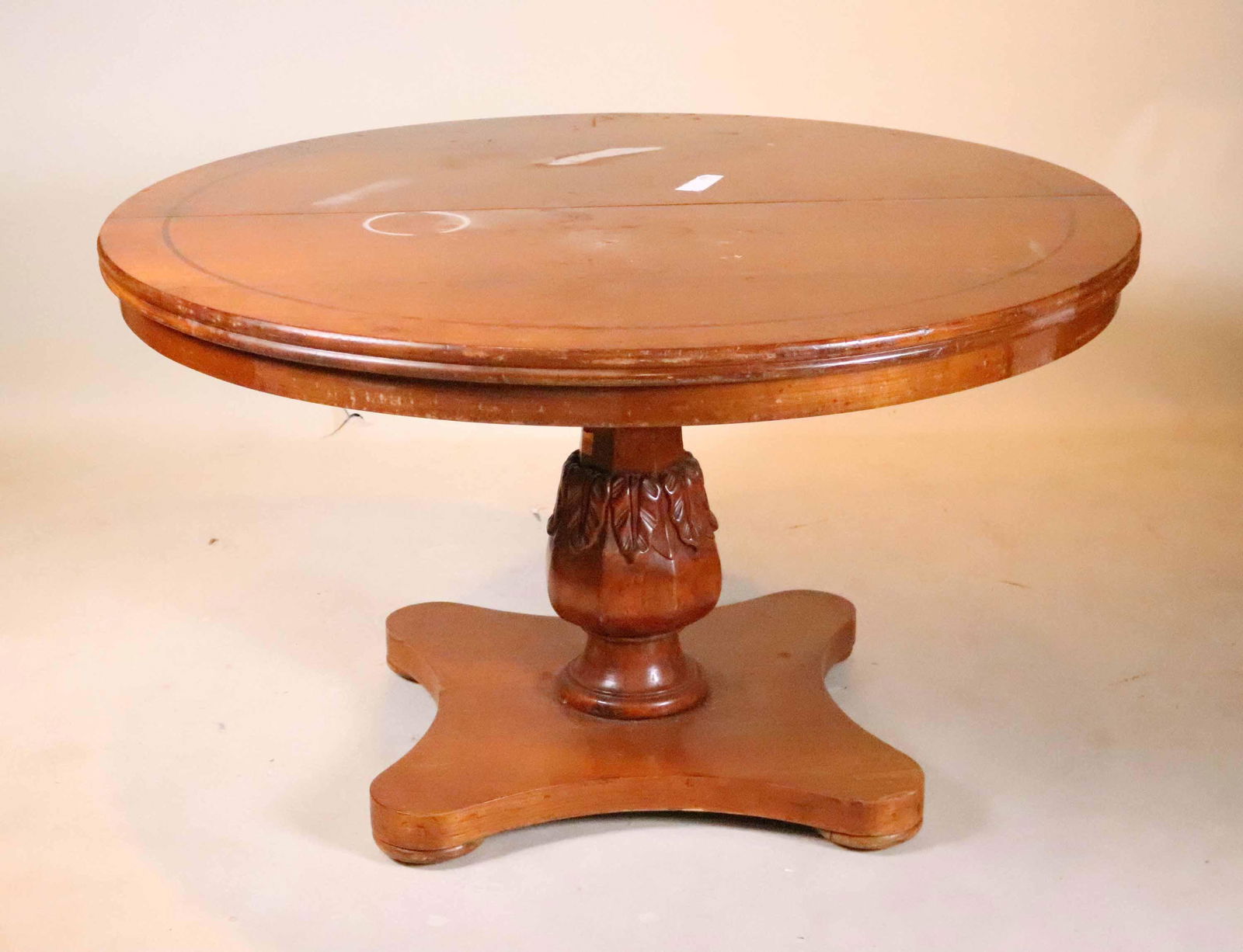 Regency Style Cherrywood Circular Dining Table (1 of 10)