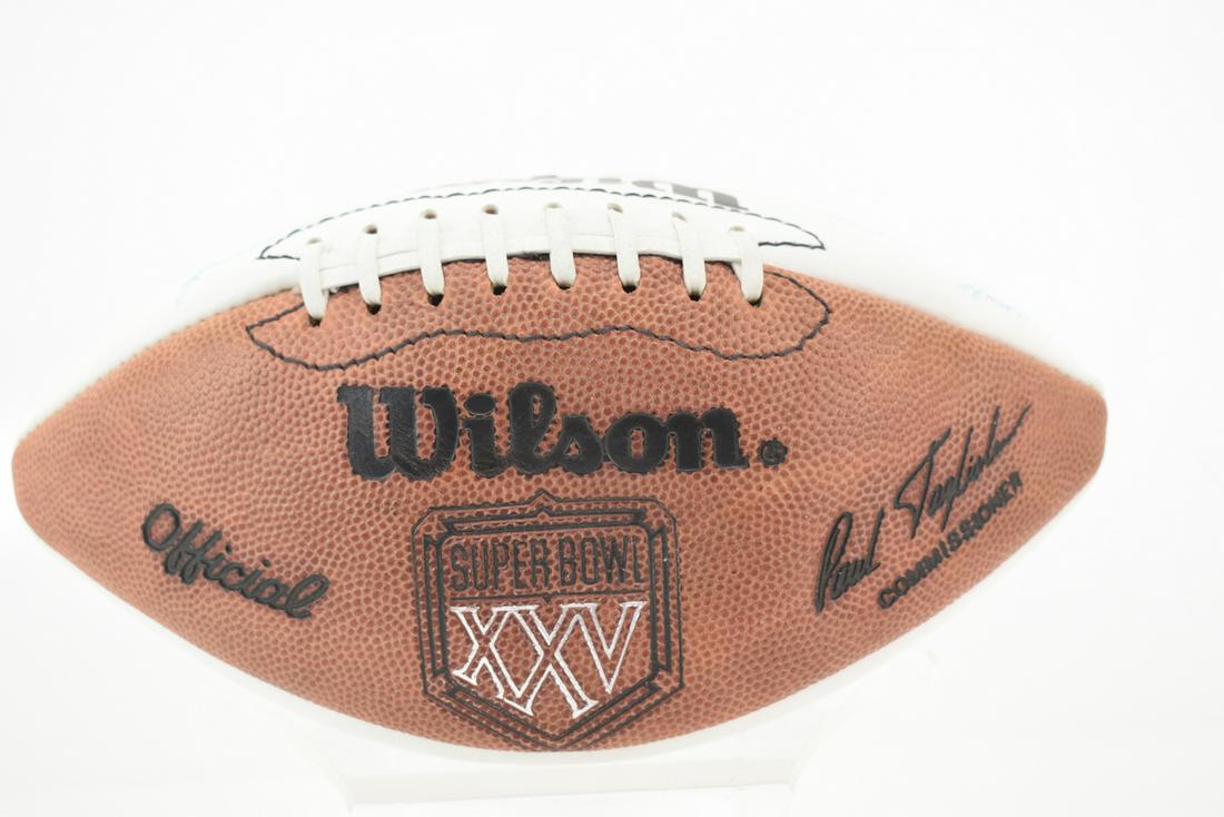 Super Bowl Legends Multi-Signed SB XXV Football (1 of 3)