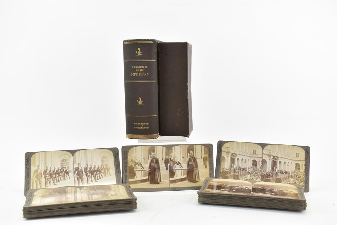 A Pilgrimage To See Pope Pius X Stereoview Cards (1 of 7)