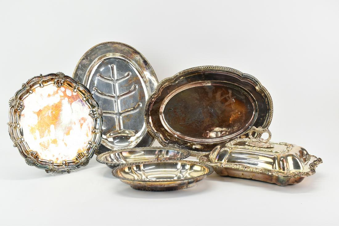 Group of Silver Plated Trays (1 of 14)