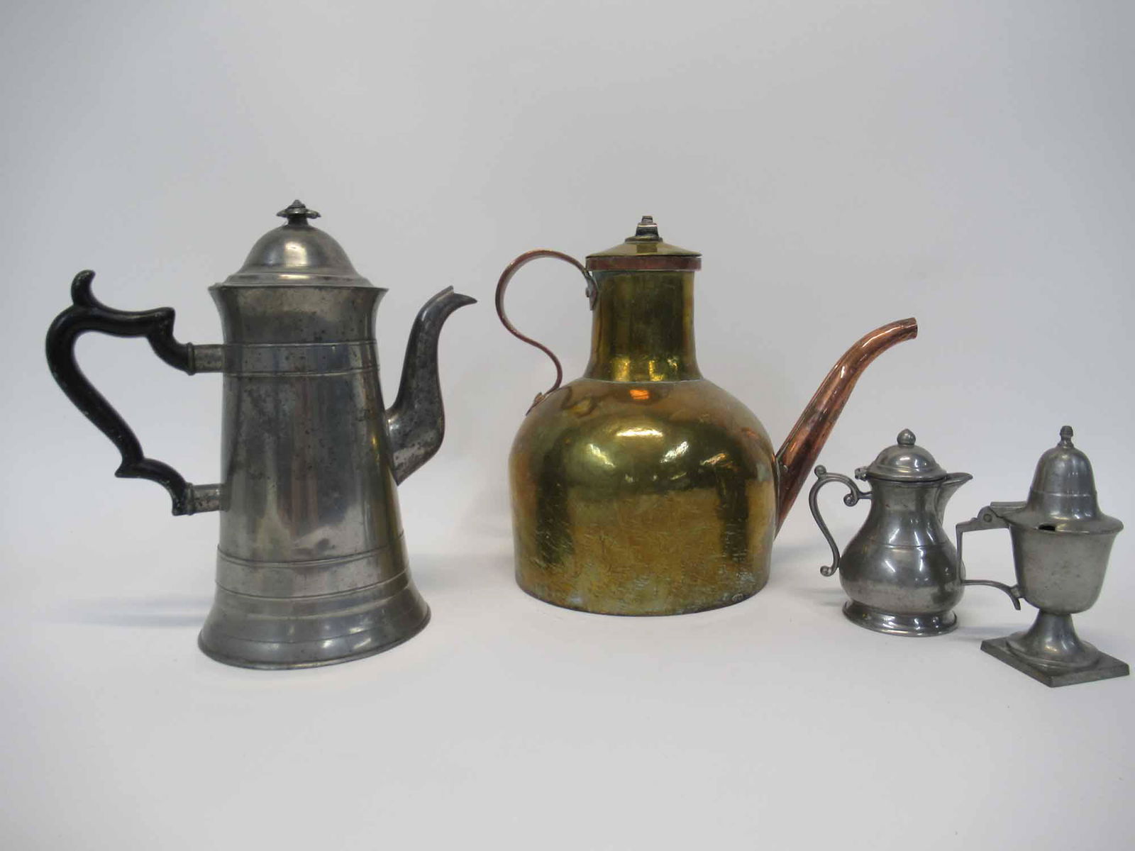 R. Dunham Pewter Lighthouse Coffeepot, 19th C. (1 of 12)
