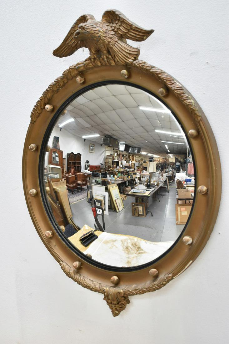 Large Wood Gold Painted Admiral's Mirror (1 of 6)
