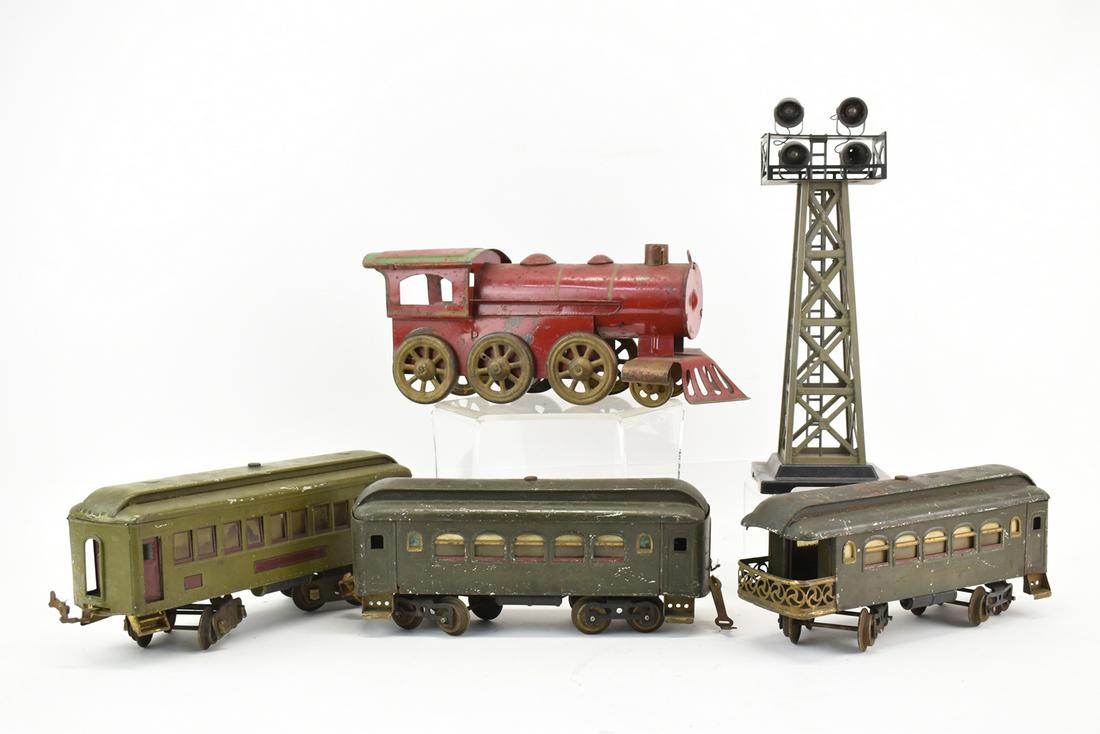 Four Vintage Metal Train Cars (1 of 11)