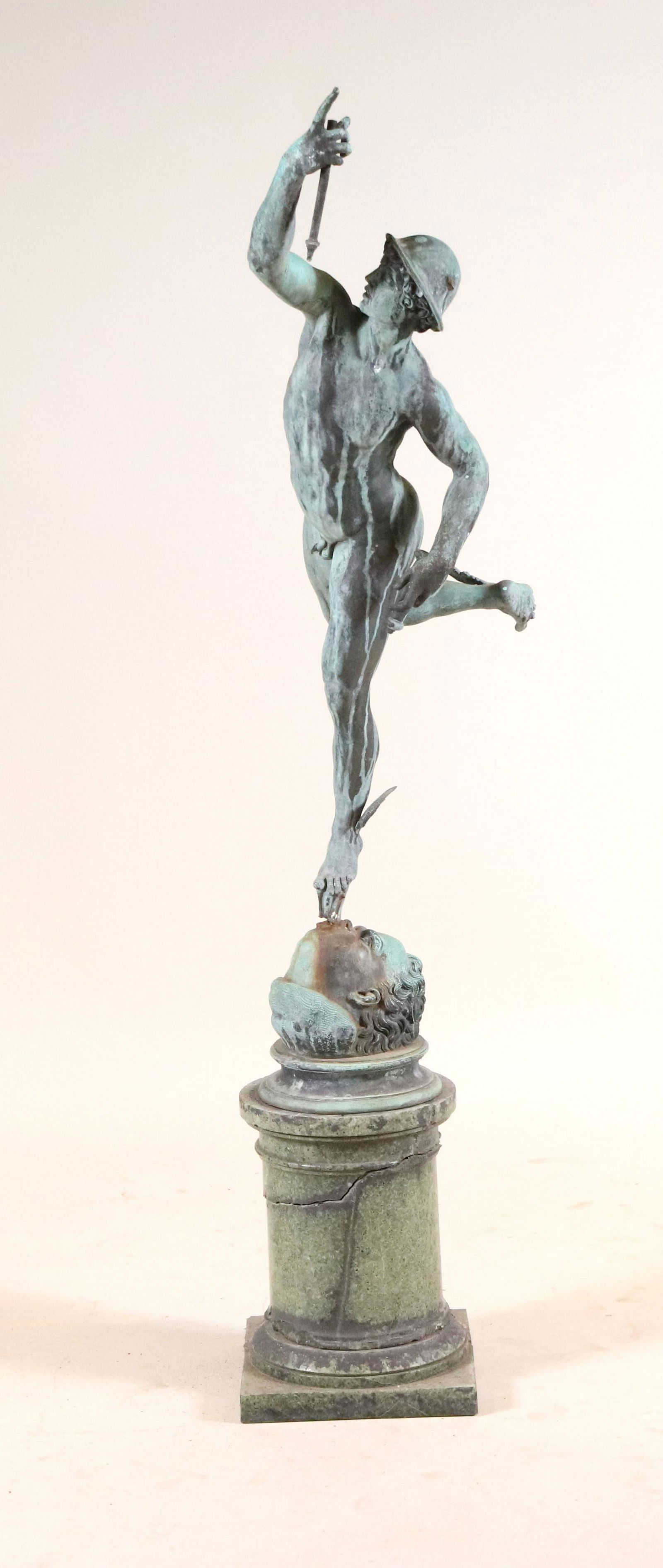 Patinated Bronze Figure of Winged Mercury (1 of 15)