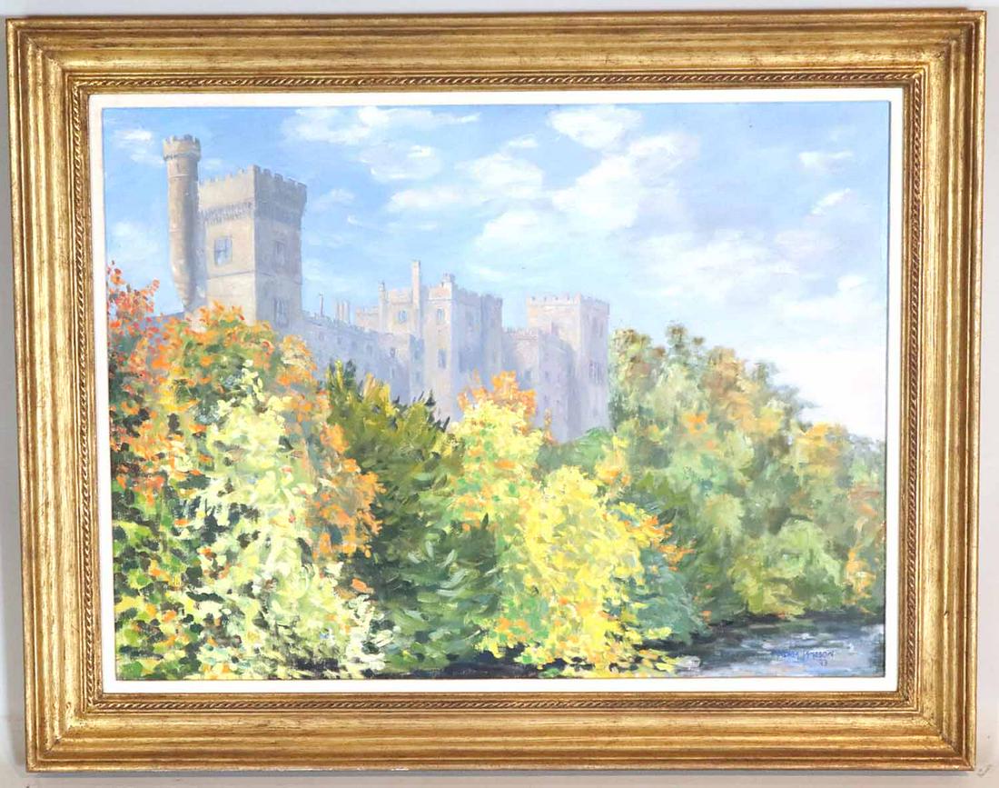 Andrea Jameson, Oil on Canvas, Castle with Trees (1 of 9)