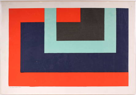 David Novros, Serigraph, Untitled: (American, b. 1941) signed and numbered 5/144 l.l.c., unframed 25"h x 40"w Provenance: Property from a Private East Hampton, New York Collection