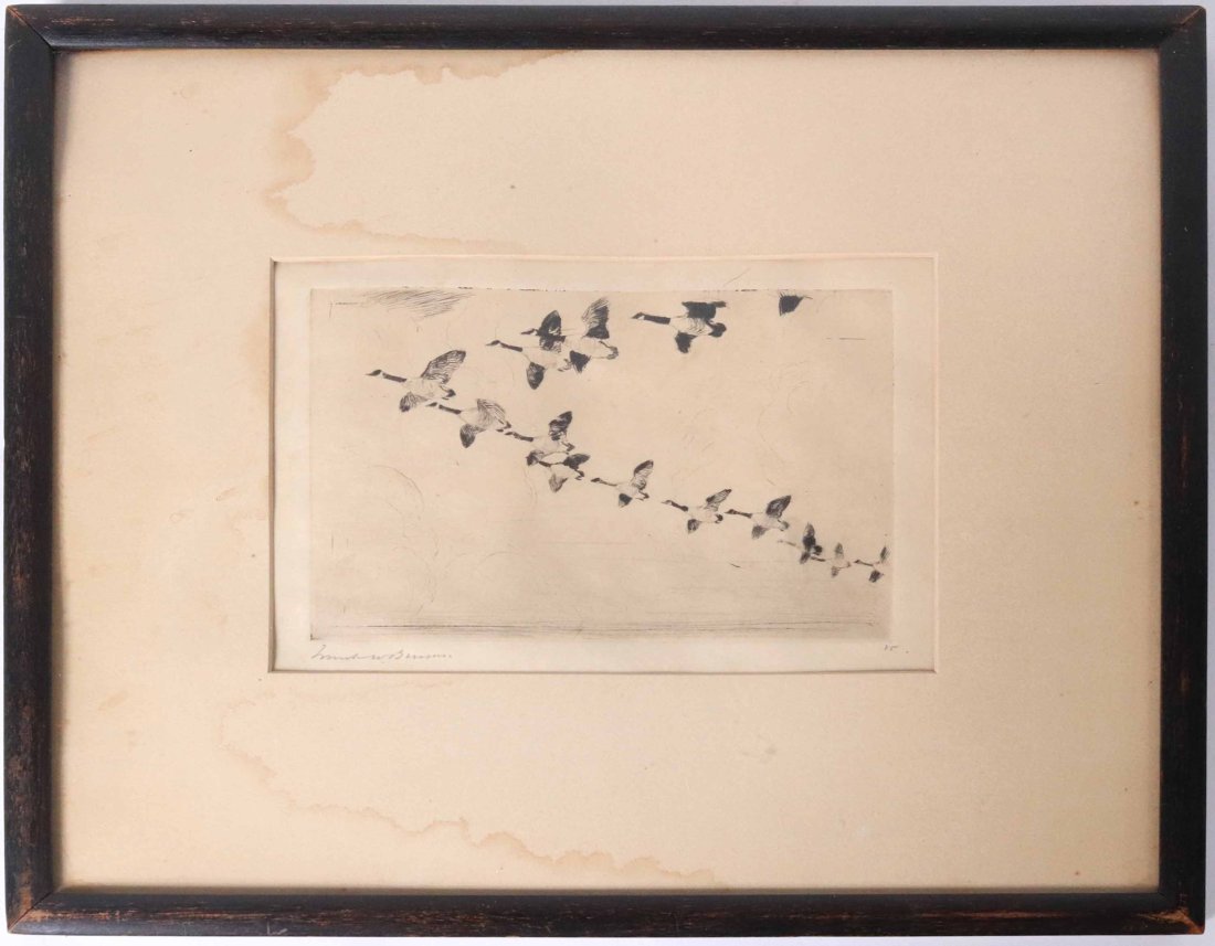 Frank Weston Benson, Etching, Migrating Geese (1 of 8)