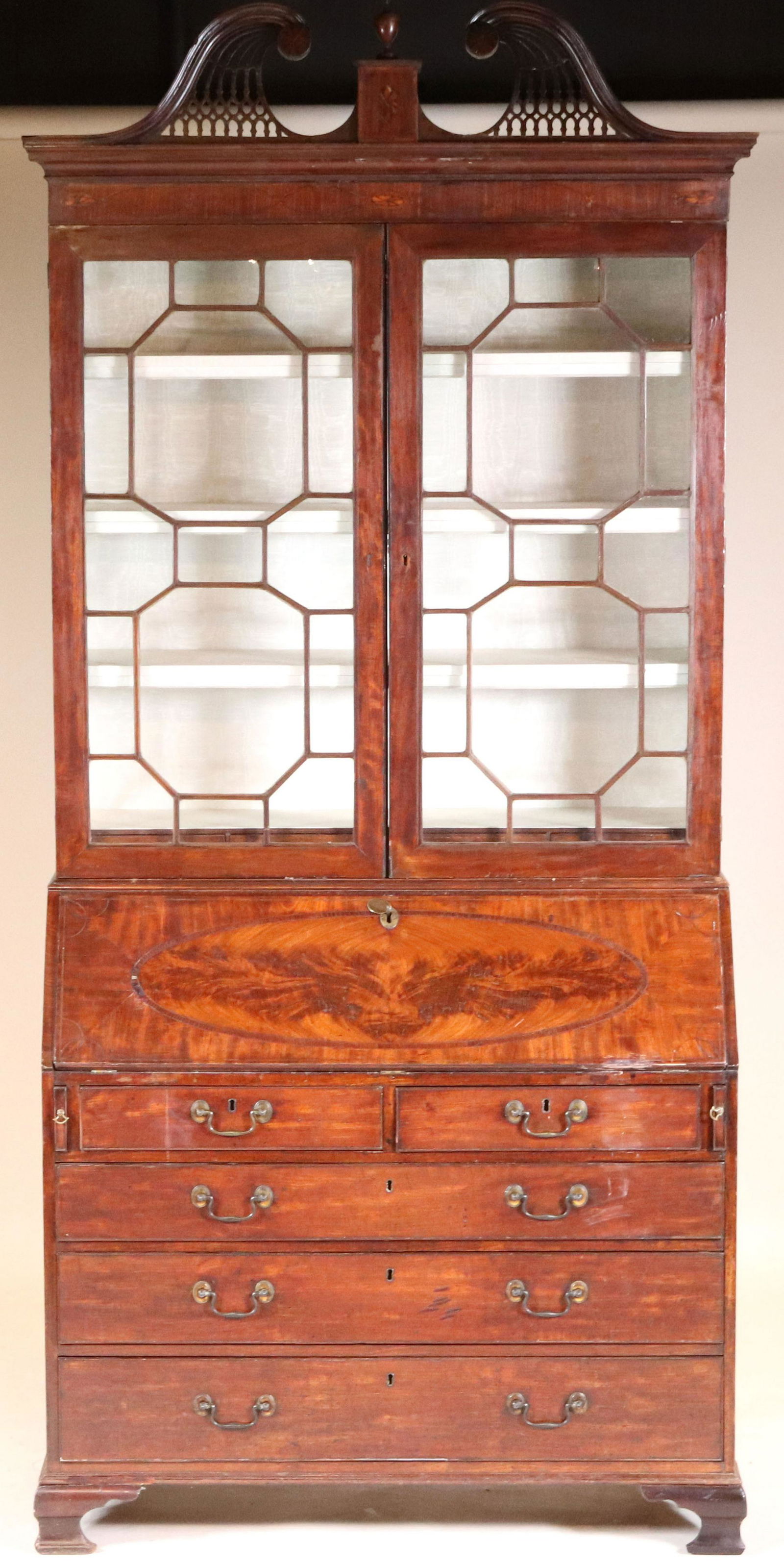 George III Inlaid Mahogany Secretary Desk (1 of 20)