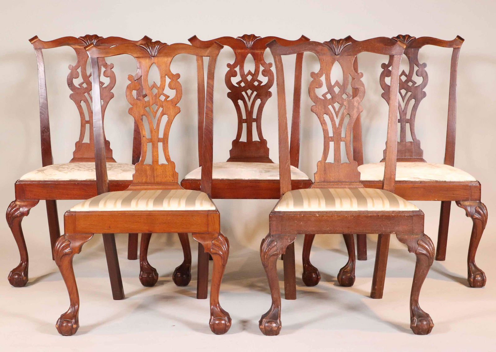 Five Chippendale Carved Mahogany Side Chairs (1 of 12)