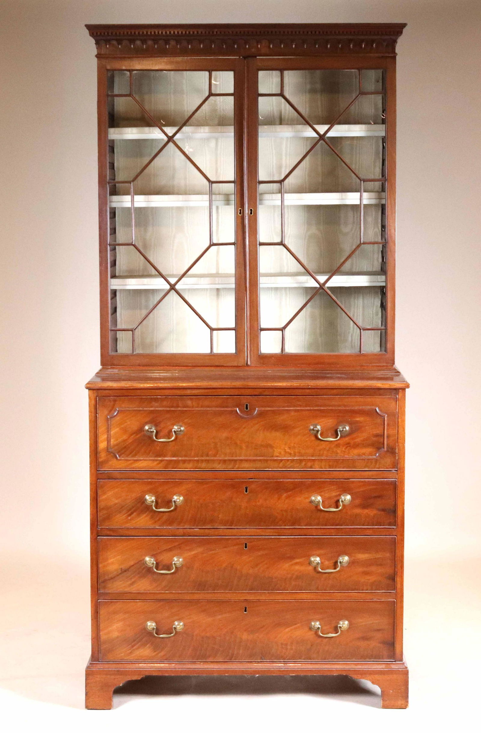 Regency Mahogany Bookcase Secretary (1 of 15)