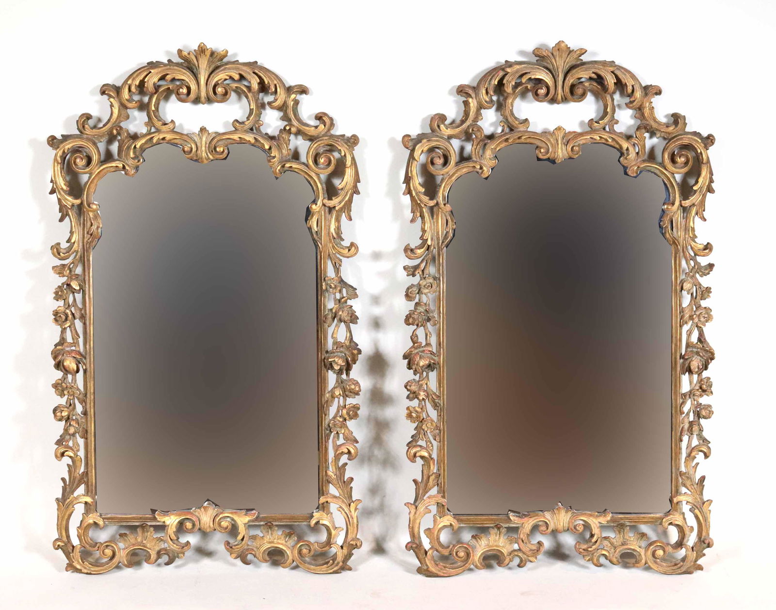 Pair of Rococo Style Giltwood Mirrors (1 of 10)