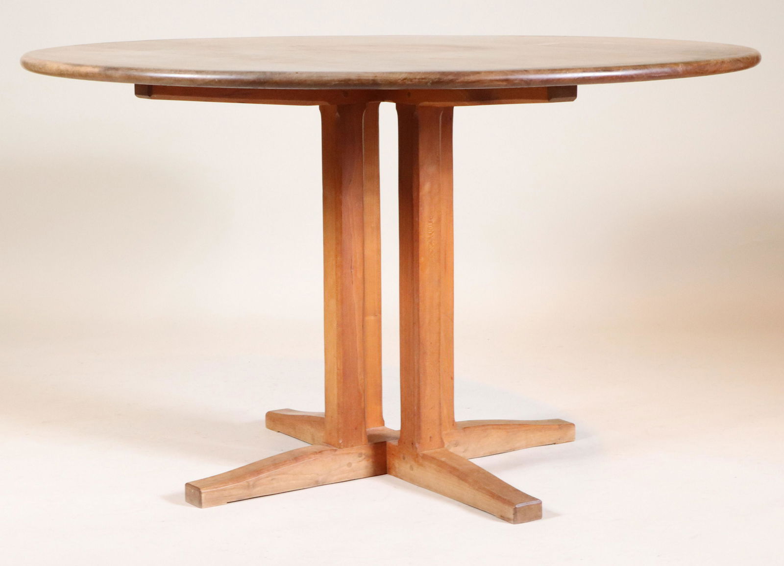 Contemporary Cherrywood Circular Dining Table (1 of 7)