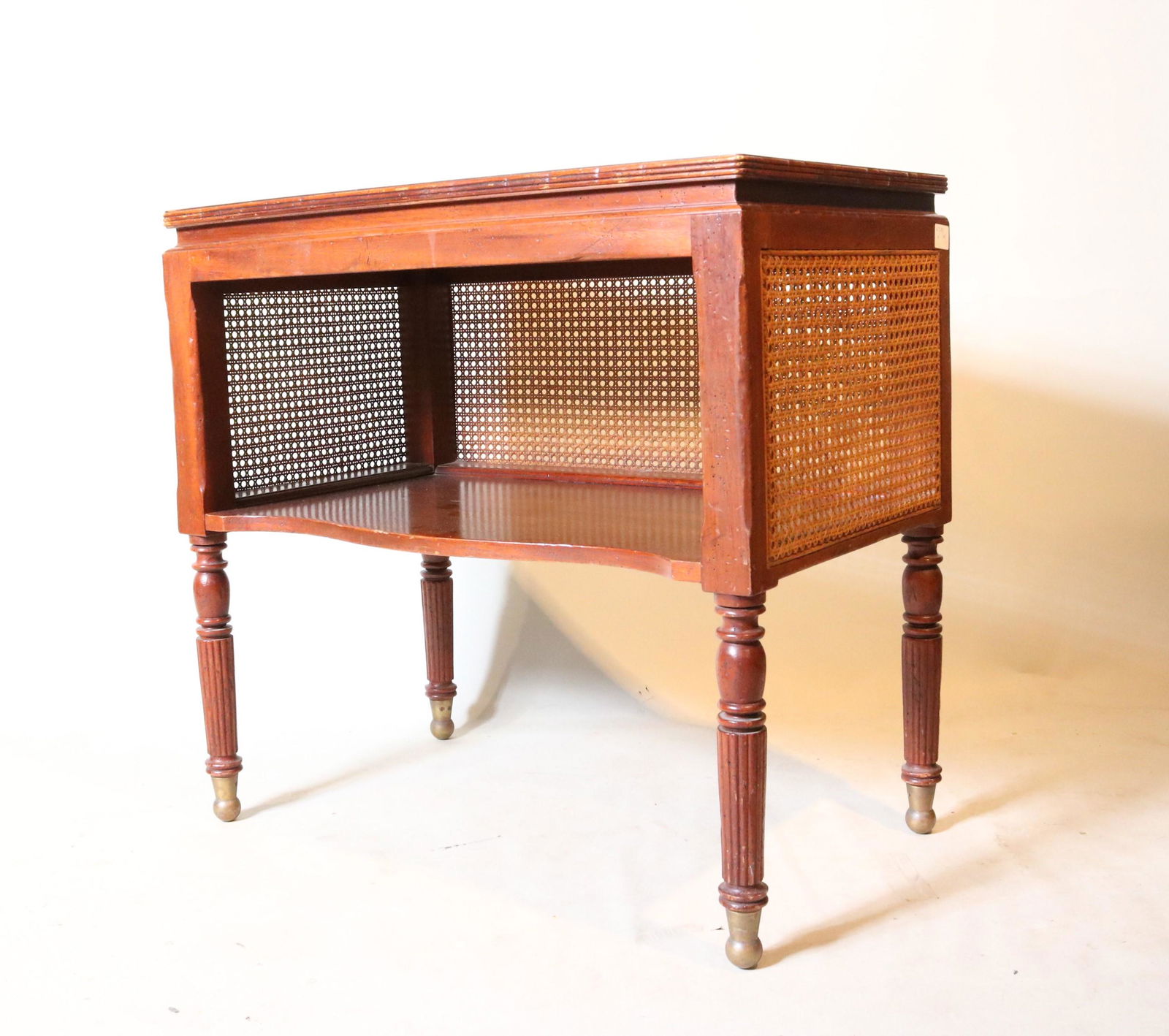Regency Style Cane-Inset Mahogany Serving Table (1 of 6)