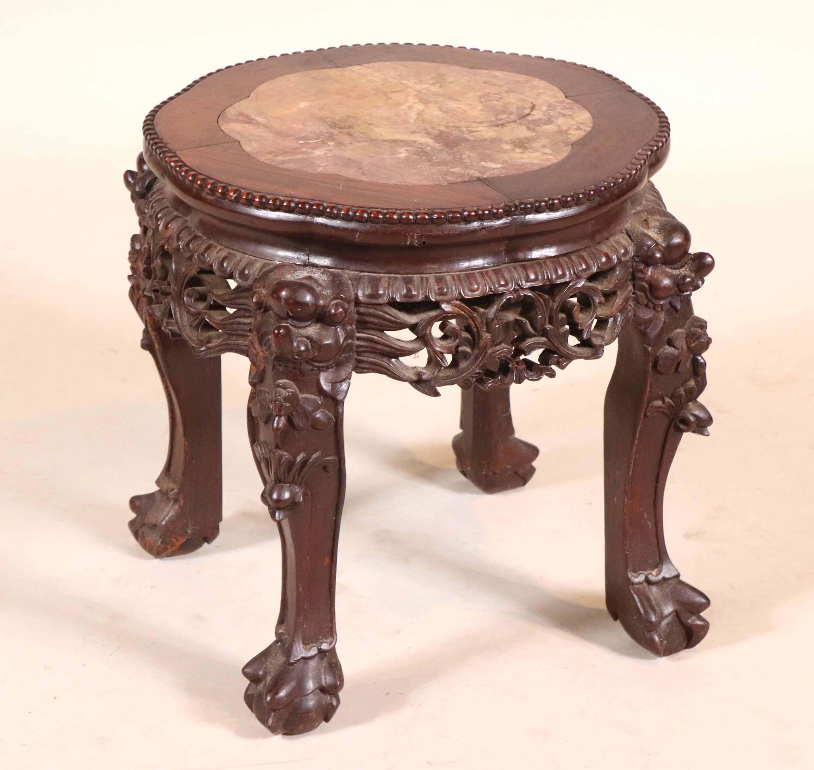 Chinese Carved Hardwood Low Table (1 of 8)