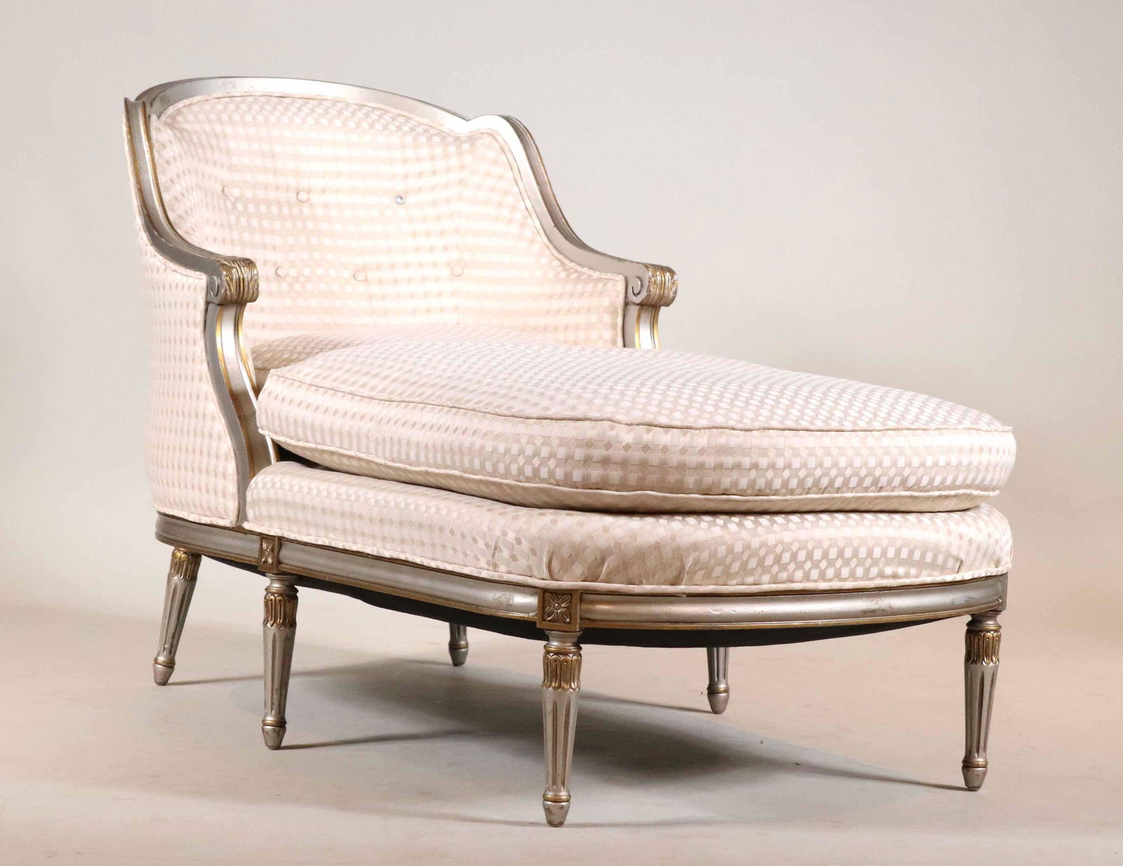 Grey Painted Modern Chaise Lounge (1 of 8)